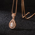Korean version necklace full diamond water drop pendant fashion clavicle chain necklace wedding jewelrypicture13